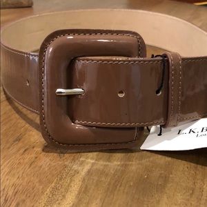 LK Bennett Brown/Tan Gianna Belt - Size S/M - NWT